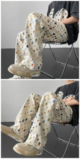 cotton casual pants men fashion retro colored plaid pants men streetwear hip hop loose hollow out pants mens hole trousers m 3xl unique default style 3804