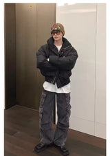 Simplicity Stand Collar Mens Parkas Heavy Winter Thicken Casual Short Cotton Jacket Warm Fashion Coats Male Streetwear New