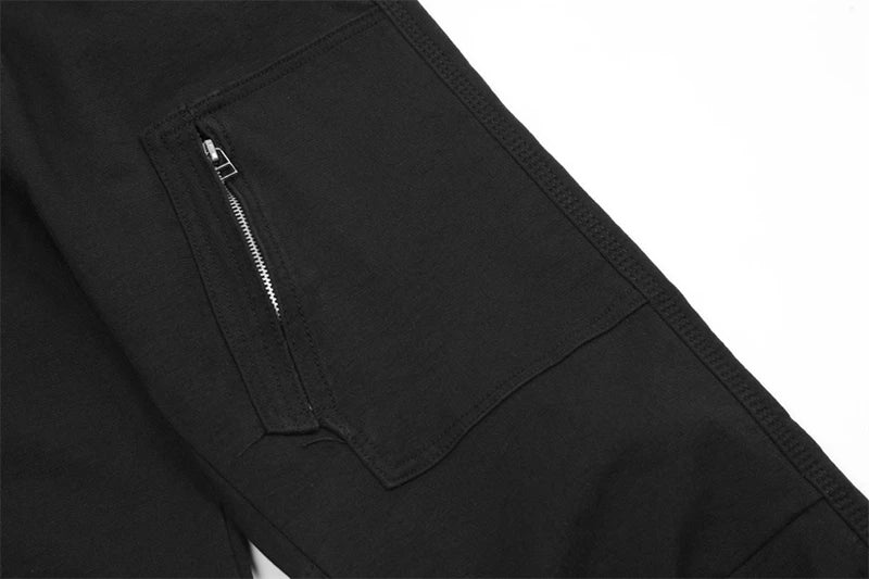 2023 new arrivals pocket zipper black hip hop men cargo jeans pants retro washed straight baggy cotton denim trousers pantalones unique cargo style 839