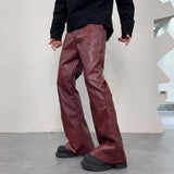 pu leather pants men streetwear fashion hip hop punk gothic vibe casual faux leather pant man boyfriend motorcycle trousers unique default style 3038