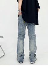 graffiti printed ripped destroied straight denim jean men hip hop distressed biker jeans fashion casual high street pants jogger unique joggers style 1622