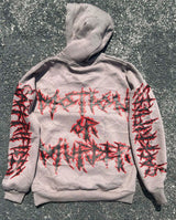 2023 New American Gothic Letter Print Oversized Hoodie Mens Y2K Retro