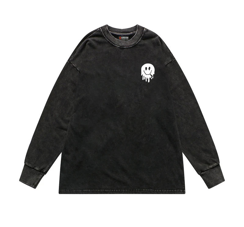 Skatercore Top – Rainbowtouches News Long Sleeved T Shirt Men High Street Fas – Modern Streetwear for Everyone
