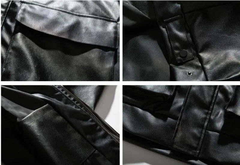 leather varsity jacket, cold weather layer, hip hop