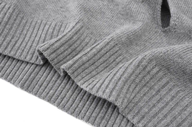 techwear street knit hoodie with oversized flame detail for urban fall winter outfits, street fashion menswear trend for seas