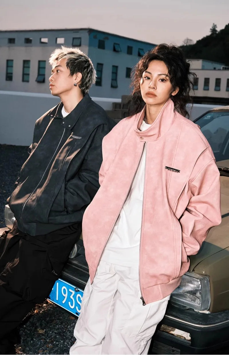 checkered varsity coat, layered streetwear look, trendy