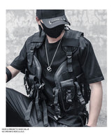 fashion hip hop sleeveless vest men cargo waistcoat with pockets military jacket new casual streetwear tactical sweatshirts n - variant style 2ec833 for streetwear fashion