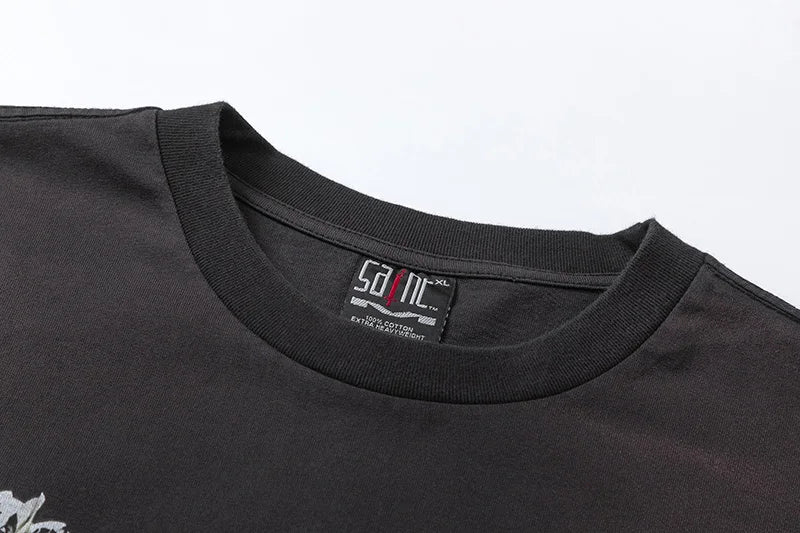 Sadcore T-Shirt – Saint T Shirt Men Woman Summer Good Quality O Neck Loose Let – Urban Streetwear for Men & Women