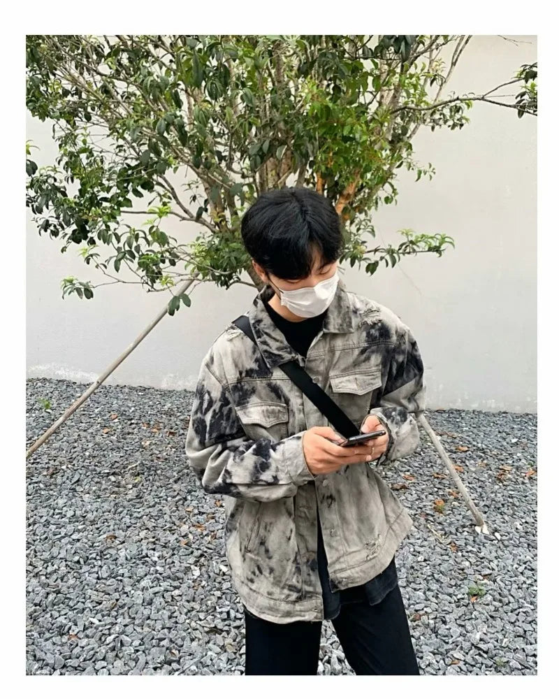 grunge street bomber, modern fit for men, oversized fit