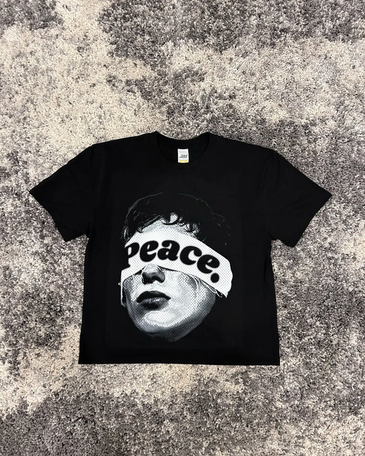 cartoon manga burst tee with vapor drip and graffiti print