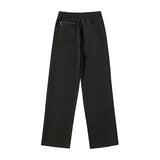 sea blue casual pants men woman loose comfortable side edge weaving stripe embroidery drawstring joggers sweatpants unique joggers style 5224
