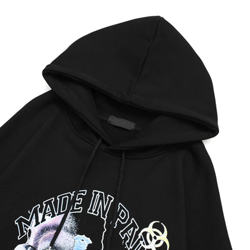 gothic melting smiley featuring rainbowtouches hoodies men unisex high street fashion vintage hip hop patchwork hoodie street wear unisex winter mens hoodie