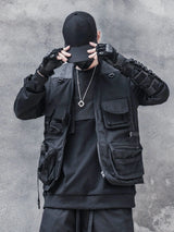 streetwear jacket featuring hip hop loose vest sportswear men casual cargo waistcoat with pockets military jacket coat streetwear tactical vests sweatshirts design – premium quality jacket for men