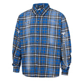 24SS New THUG CLUB Trendy Sword Print High-Street Cotton Vintage Plaid Shirt