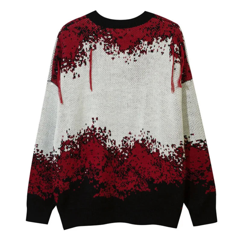 fire graphic sweater, 2025 fashion trend, cozy fashion fit, stylish street outfit, modern aesthetic appeal