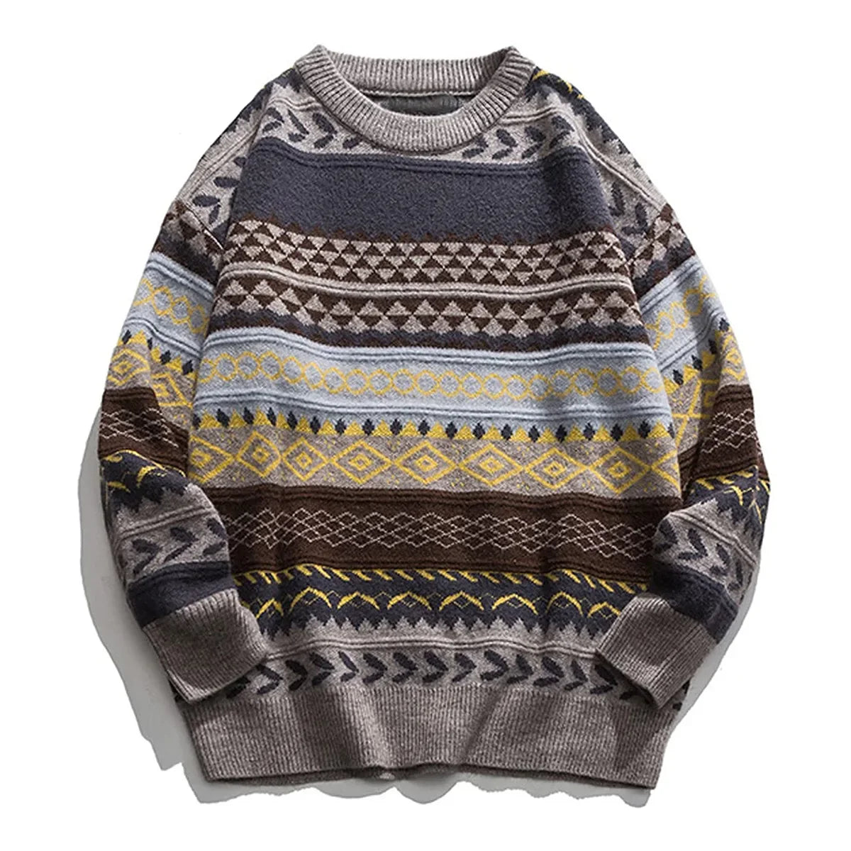 Double-Layer Urban Jumper | Trendy Knit Sweater for Cold Seasons