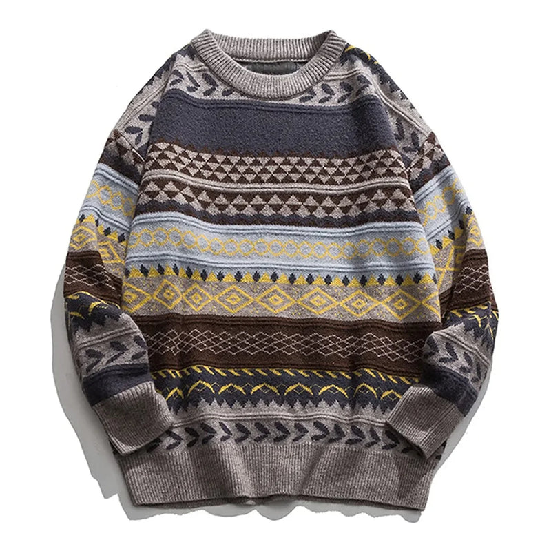 Double-Layer Urban Jumper | Trendy Knit Sweater for Cold Seasons