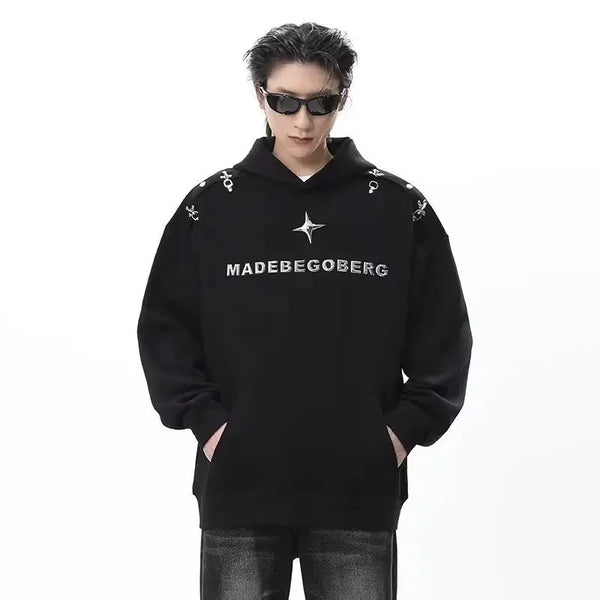 mens autumn hoodie set oversized high street hooded pullover hip hop straight leg jeans 2 piece 2023 street couple fashion suit stacked flare jeans