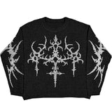 y2k flame knit sweater in soft cotton blend for fashion-forward fall wardrobes, ideal for men’s fashion and seasonal streetwe