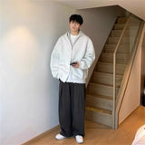 Men's Soft Knit Zip-Up Sweater – Winter Mens Fleece Zipper Hooded Sweatshirts 2025 New Classic Solid Color Oversized Hoodies Y2K Streetwear Outerwear Tracksuit | Zip Knit Drop #236