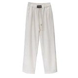 2024 spring and summer mens trousers loose casual fashionable trendy street solid color comfortable drawstring straight pants unique default style 3461