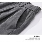 suit pant men korean streetwear fashion loose casual plus size straight suit pant office man commuter pants trousers unique default style 2240