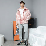 Abcvan Snaki 2023 New High Quality Tie Dyed Rabbit Hair Cotton Coat Men's and Women's Coat