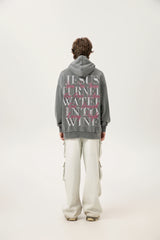 24ss Vintage SM Brand Fashion Washed Distressed stir fried salt high gram heavy vintage looped hoodie hooded sweatshirt