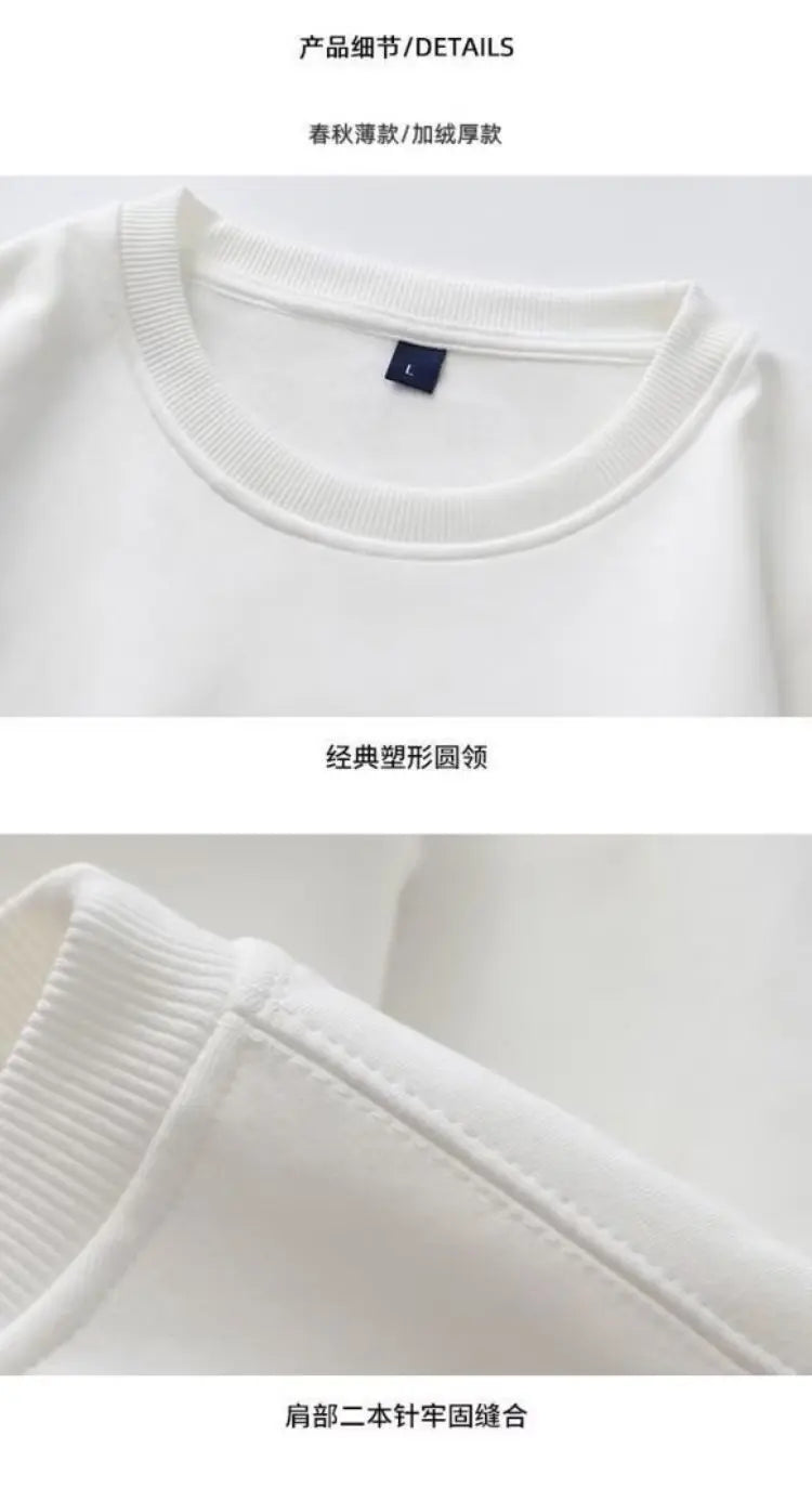 Oversized Loose Printed Sweatshirt Autumn Mens Korean High Quality Top