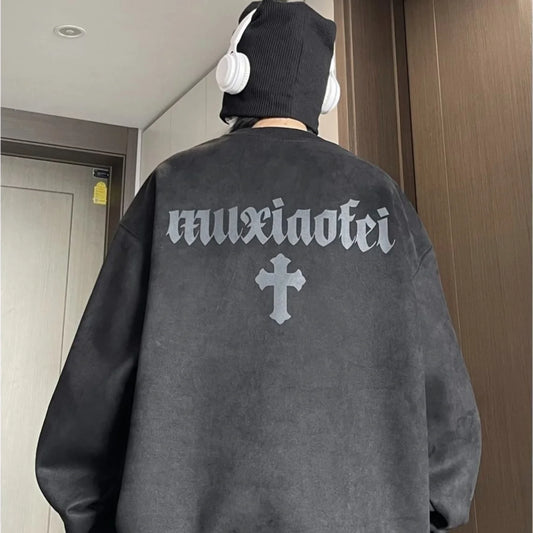 Club Paradise Limited Winter Korean Trendy Suede Sweatshirt…