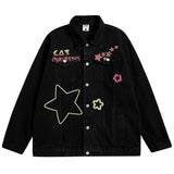 hop premium 58eb5b style wear design - style urban unisex quality everyday oversized casual graphic high streetwear funny-cat-graphic-denim-jacket-men-hip-hop-streetwear-oversized-harajuku-blue-jeans-jackets-y2k material fit hip image essential fashion print streetwear design ID 54760