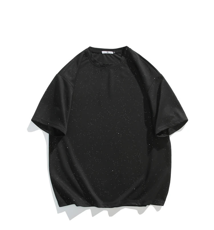 Cyberpunk Tribal flame – 2024 New Galaxy Glitter T Shirt Korean Style Small Sequined