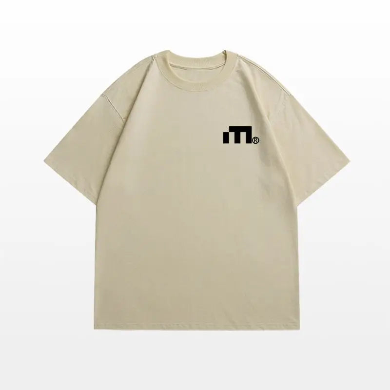 Skatercore Chrome print – Hip Hop Street Personality Letter Print Round Neck Short
