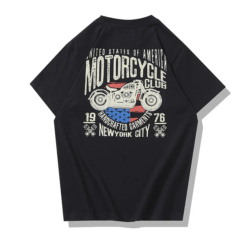 Skatercore Melting smiley – Summer Short Sleeved Mens New Retro Youth Motorcycle Letter