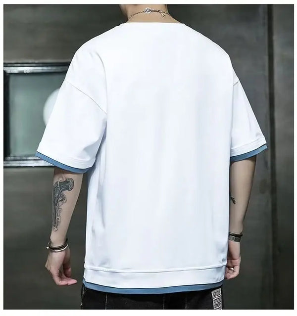Glitchcore Chrome logo – Hot Summer Mens T Shirt Korean Version Of Harajuku High Stre