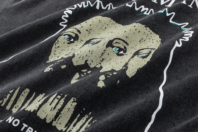 vaporwave graphic tee featuring summer retro vintage rock band tee portrait print cotton high street casual loose t shirt for men