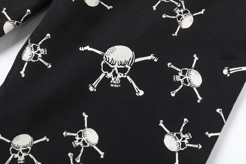new 2023 hot luxury men classic skull head black saint comfortable cotton parkour sweat casual pants sweatpants 710 relaxed fit joggers