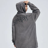 Hip Hop Streetwear Hoodie Sweatshirt Men Dark Style Angel Print Pullov