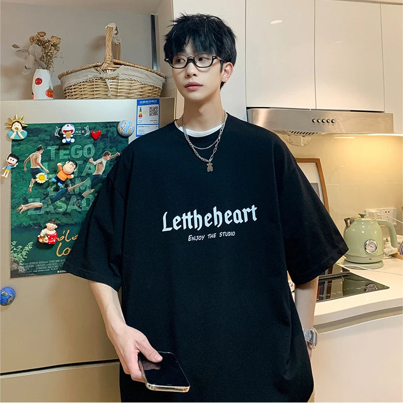 Y2k Graphic tee – Mens Streetwear T Shirt Summer Harajuku Fashion Letter Goth