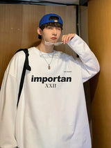 Y2k Chrome print – Autumn Importan Letter Printed T Shirt For Men High Street