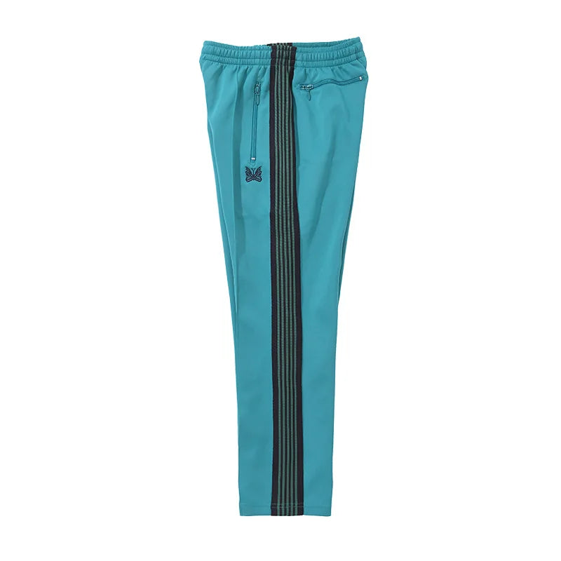 new lake green pants men woman trend loose casual pattern embroidery side edge weaving stripe joggers sweatpants unique joggers style 5391