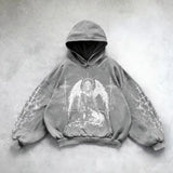 Oversized Sweatshirt Shining Angel Hoodies Women Goth New Couples Goth