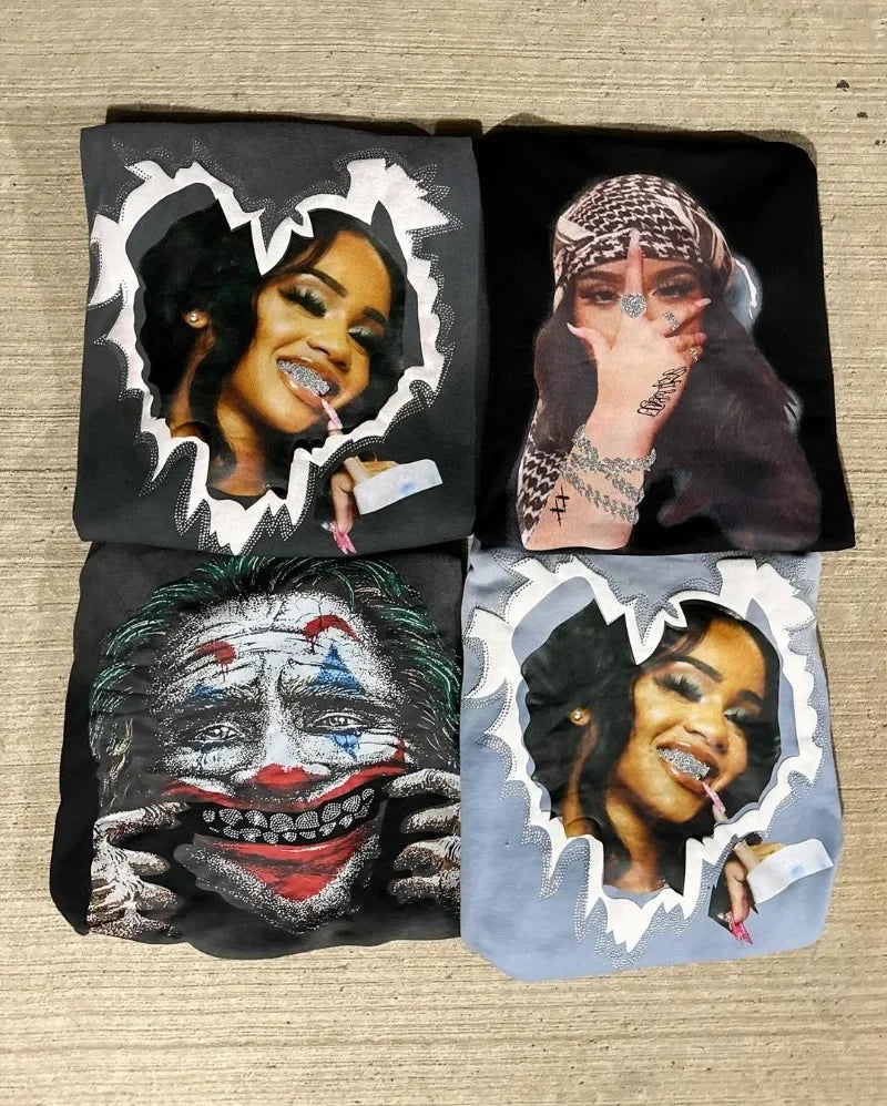 Sadcore Aesthetic print tee – European And American New High Street Fashion Brand Short Sl