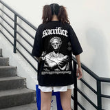 Harajuku Broken heart – Hip Hop Streetwear Men Oversized T Shirt Letter Printed Long