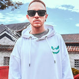 Harajuku Devil Graffiti Print Oversized Hoodies For Men Autumn Hooded