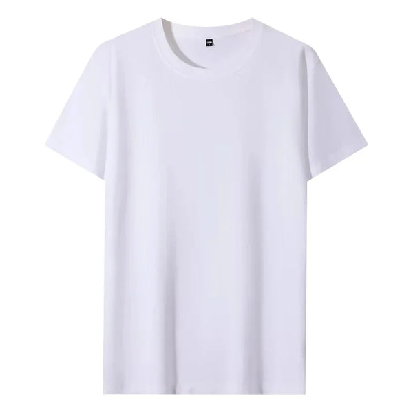 Trapwear Vintage anime – Simple Cotton Oversized T Shirt For Men Summer Casual Solid