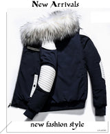 2024 Winter Warm Gradient Parkas Men Women Streetwear Thick Jackets Coat Fashion Harajuku Hoody Fur Collar Coats