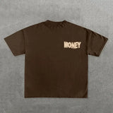 Glitchcore Design – American Letter Print Graphic T Shirts Vintage New – Edgy Streetwear for All Genders