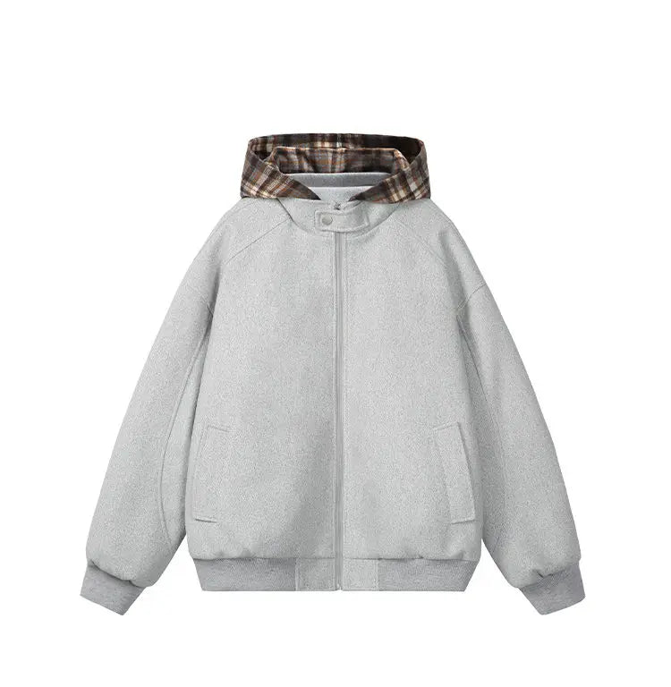 leather panel bomber, high-street look - comfortable cotton fit with bold prints