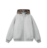 leather panel bomber, high-street look - comfortable cotton fit with bold prints